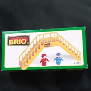 Brio Yellow Wooden Bridge with Figures NIB